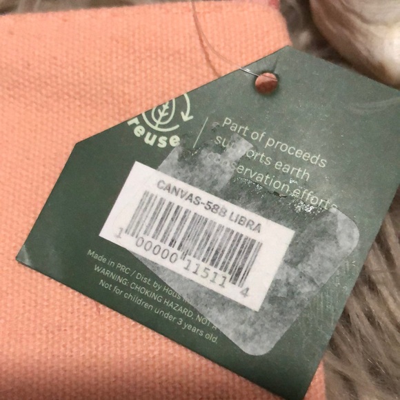 FREE WITH $25 purchase-NWT-Cloth MakeUp/Carryall Pouch-Zip Top-Pink-Libra Logo - Picture 5 of 9